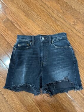 Women's Modern American Dark Wash Denim Cut Off Shorts